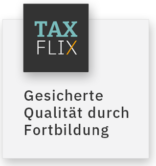 Siegel TaxFlix - Gesicherte Qualität durch Fortbildung